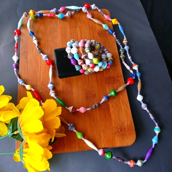 2PC Beautiful African Bead Jewelry Set - Picture 10 of 10